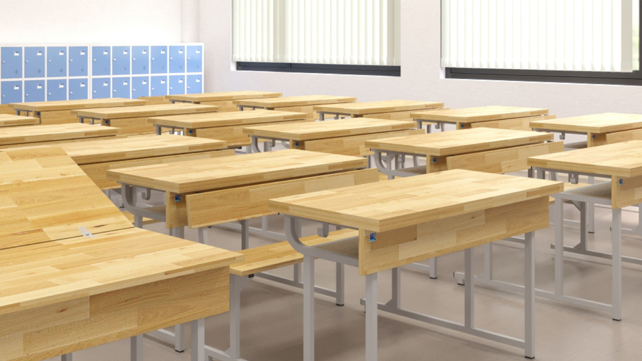 Bàn ghế học sinh bán trú.