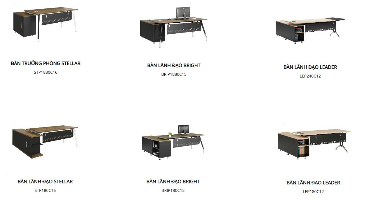 Dòng bàn lãnh đạo chân sắt cao cấp The One.