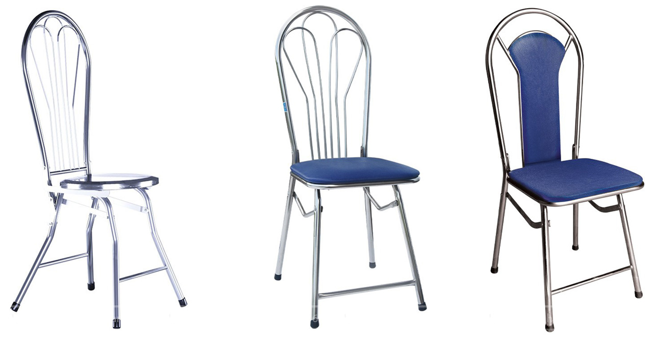 Ghế gấp inox có tựa.