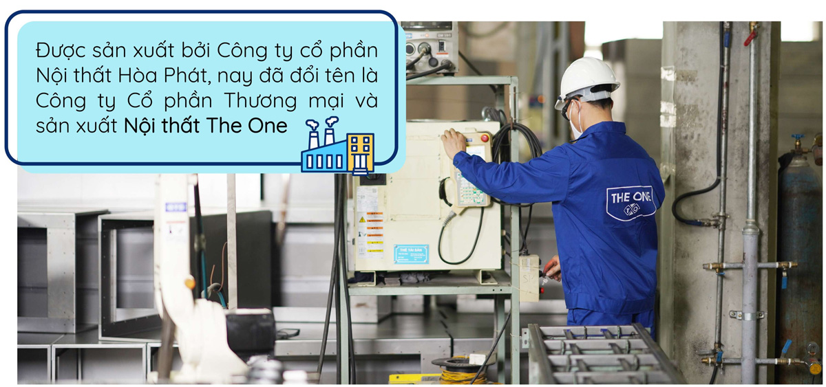 Tất cả sản phẩm ghế nhân viên được sản xuất trên dây chuyền hiện đại của The One.