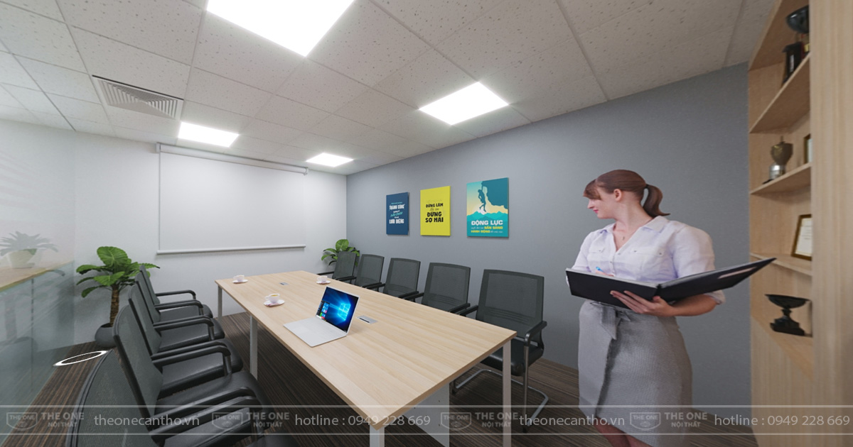Tối ưu không gian phong họp với ghế chân quỳ lưng lưới The One.