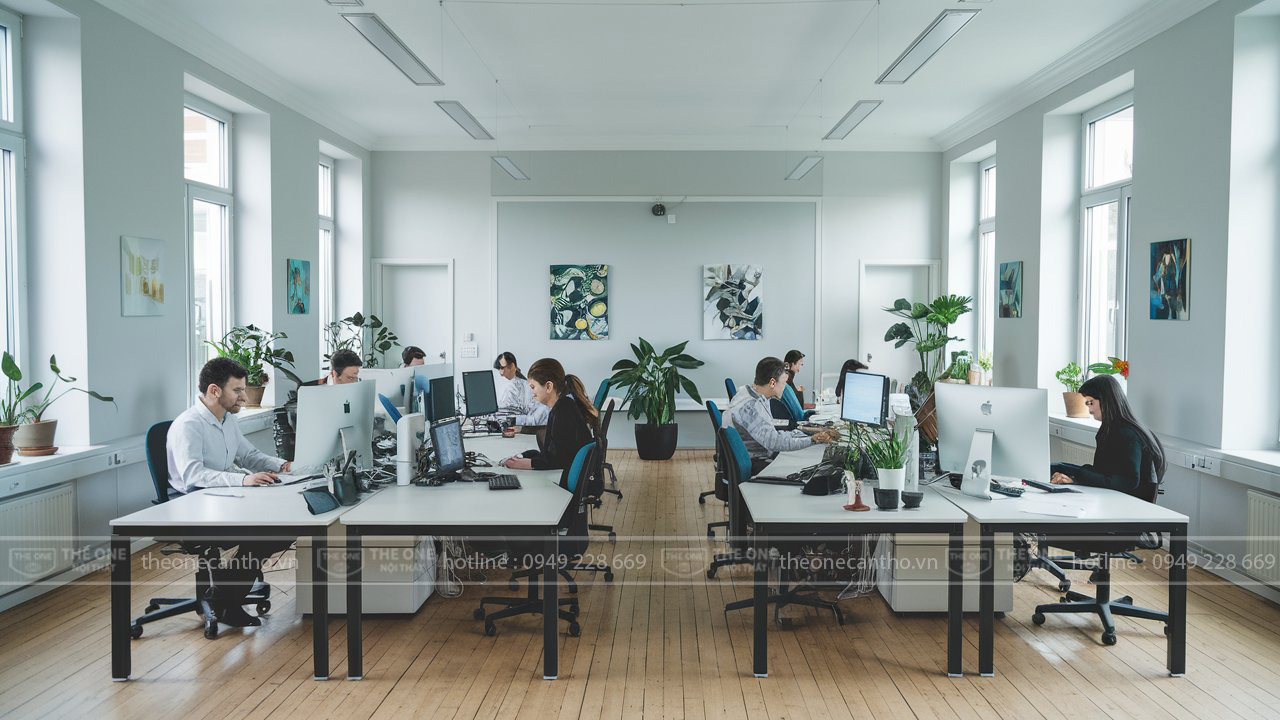 Nội thất văn phòng ảnh hưởng tới năng suất làm việc nhân viên.