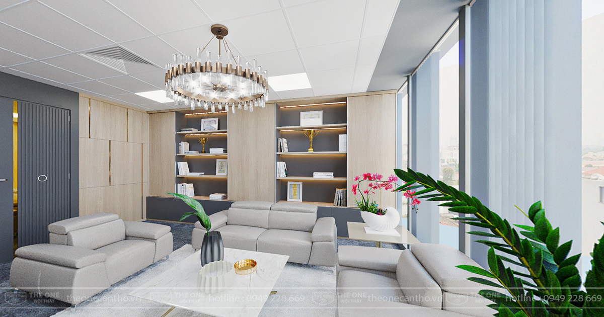 Sofa văn phòng tạo nên không gian sang trọng.