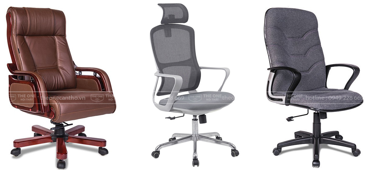 Ghế văn phòng The One được thiết kế và sản xuất với nhiều chất liệu khác nhau.