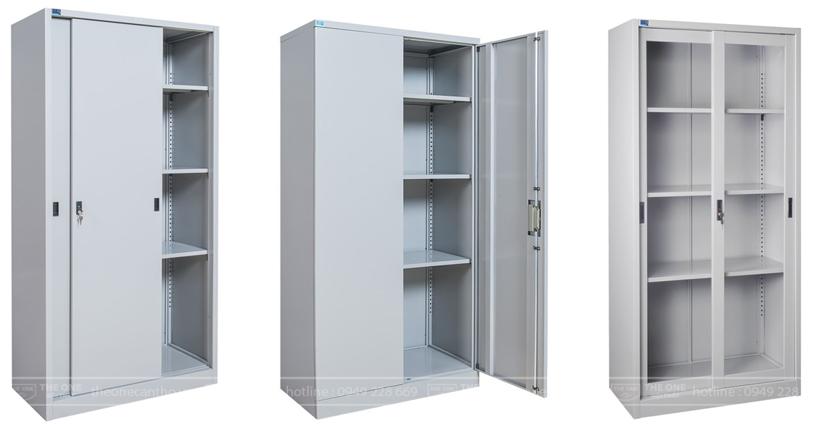 Mẫu tủ hồ sơ sắt cao 2 cánh của The One.