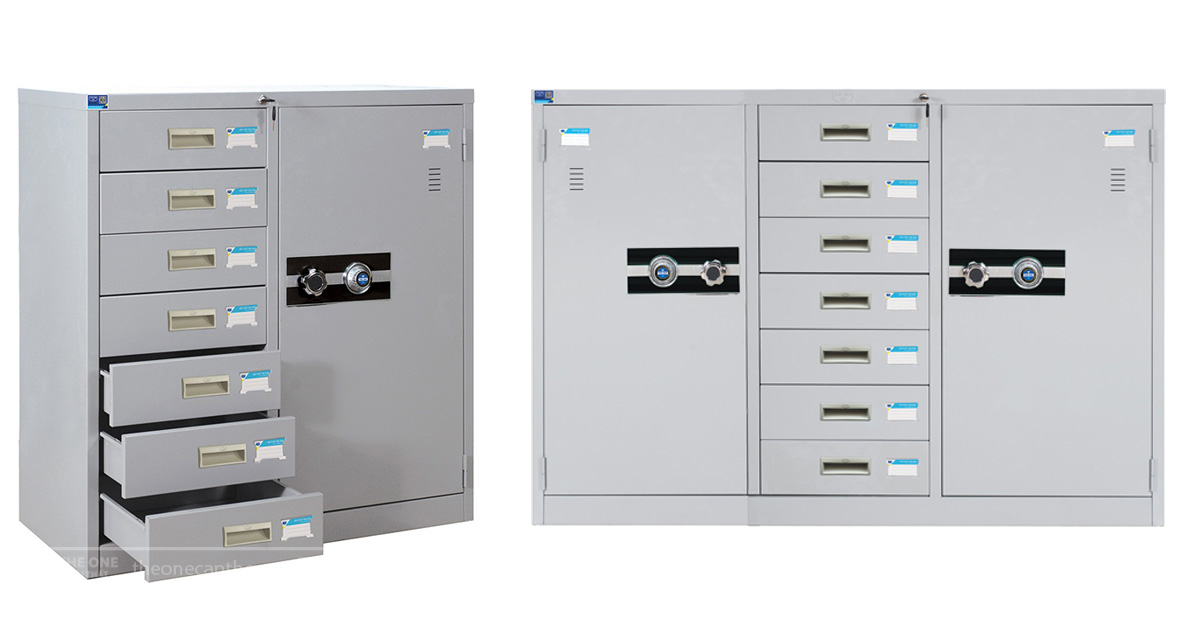 Tủ hồ sơ sắt khóa số có tính bảo mật cao.