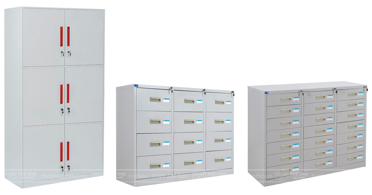 Tủ hồ sơ sắt nhiều ngăn.
