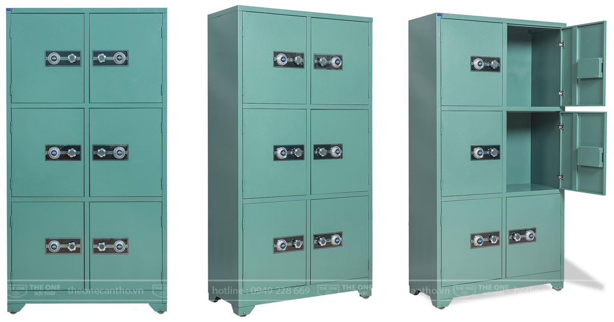 Tủ sắt an toàn khóa số.